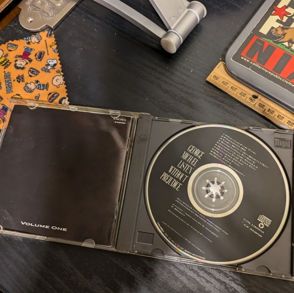 George Michael Listen Without PrejudColumbia Black and White Photography CD Case - Picture 4 of 5